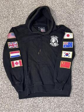Hypland Worldwide Flag Patch Hoodie 🌍🔥